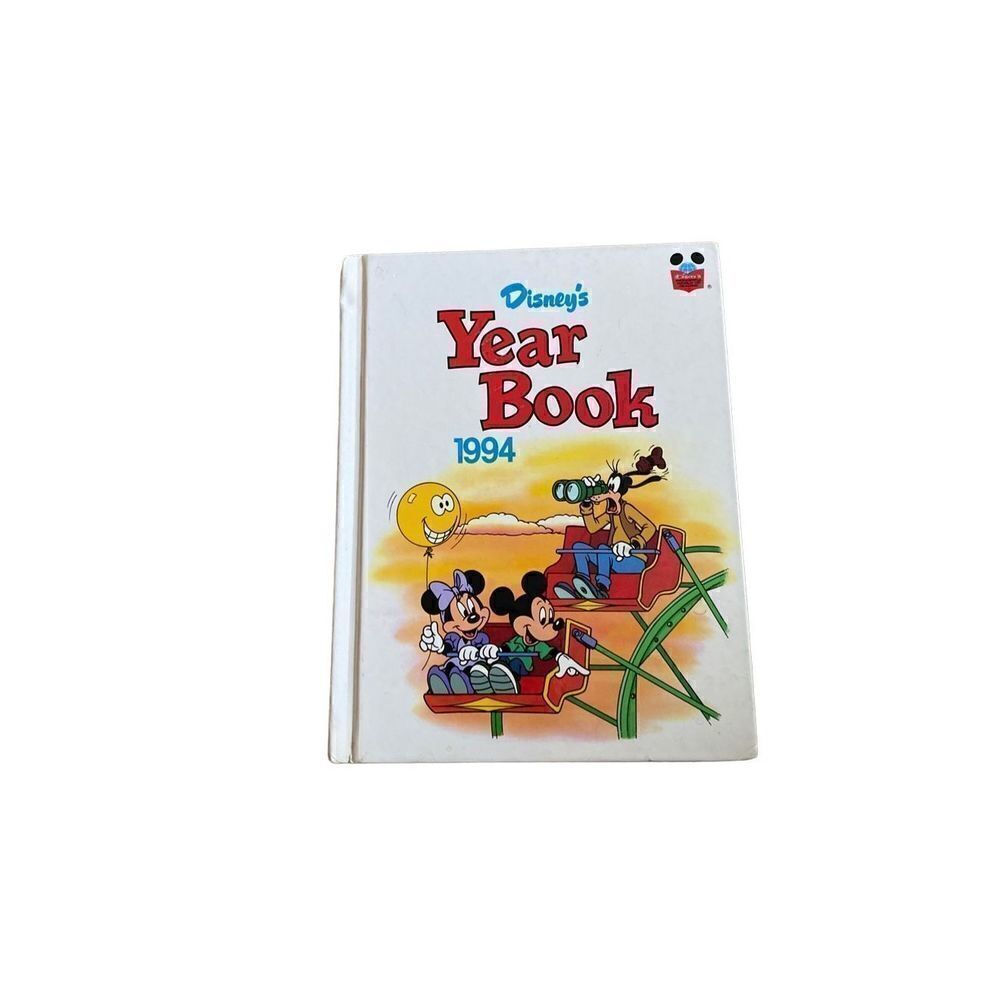 Vintage Disney hard cover yearbook 1994 color photos. Cartoon drawings 10 x 8.
